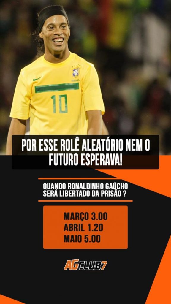 AGCLUB7 lança aposta sobre soltura da prisão de Ronaldinho Gaúcho - BNLData