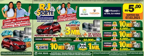 RJ da Sorte continues with draws from the ‘Combo da Felicidade' this Sunday