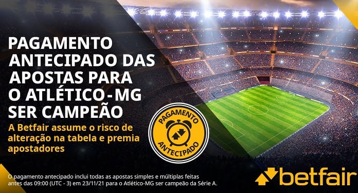 Betfair already faces Atlético-MG as Brazilian champion and pays bets in advance