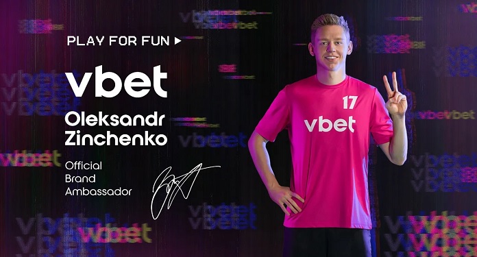 Jogador de futebol, Oleksandr Zinchenko é o novo embaixador da VBet