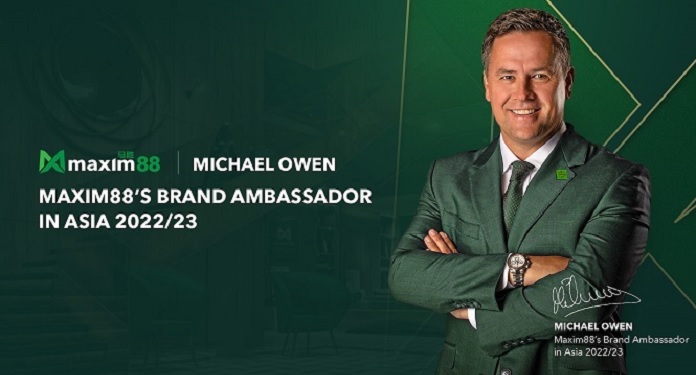 Ex-footballer Michael Owen is Maxim88's new ambassador in Asia