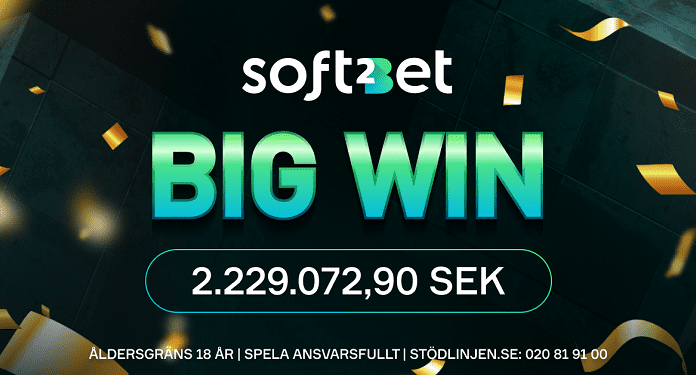 Jogador da Suécia ganha € 214.000 em cassino da marca Soft2Bet