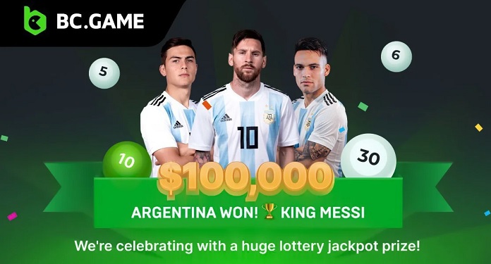 BC.GAME lança loteria com prêmio de US$ 100 mil após ‘Tri’ da Argentina na Copa do Mundo