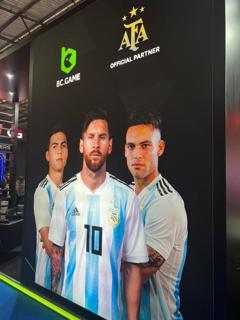 BC.Game highlights the official partnership with the Argentine Football Association