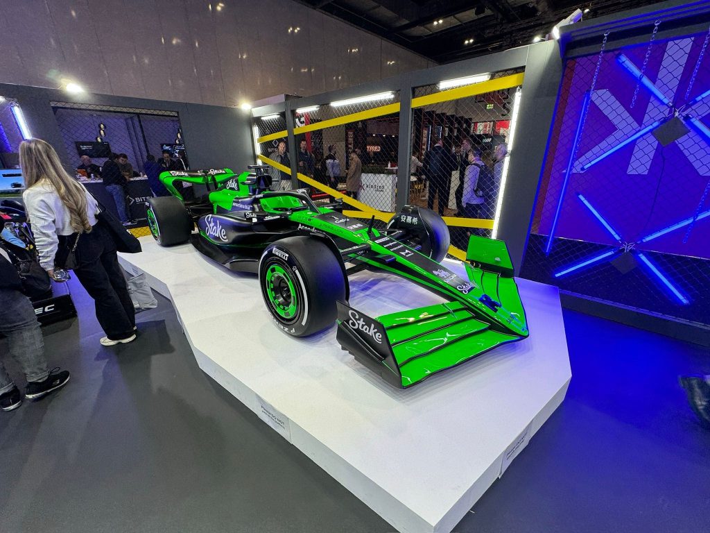 The Stake environment featured a racing car display