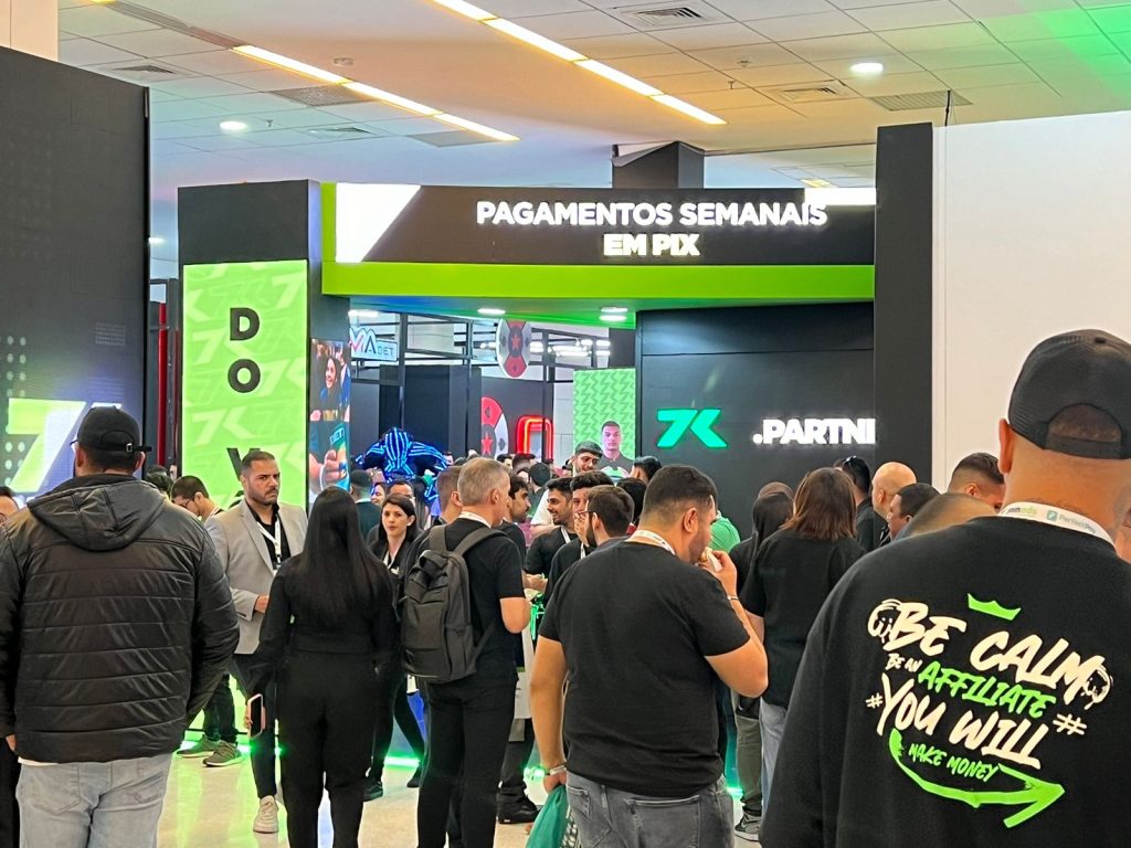 Official company stand at the event in São Paulo