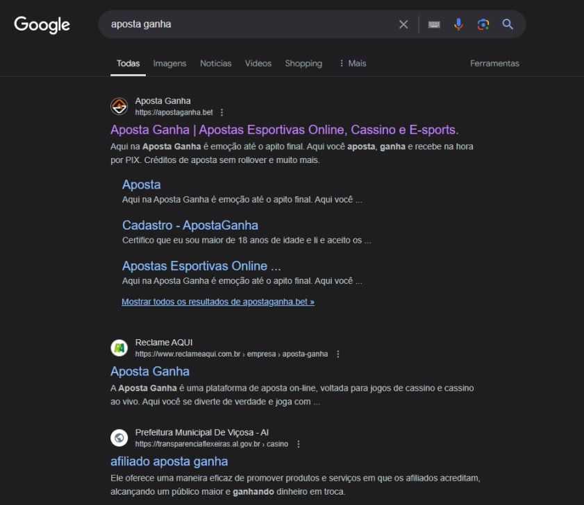 Os perigosos resultados do Google para buscas de iGaming