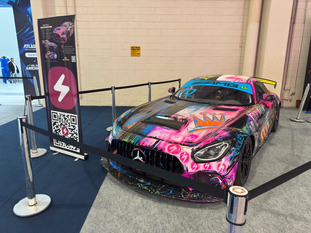 A fully customized luxury car on display on this second day