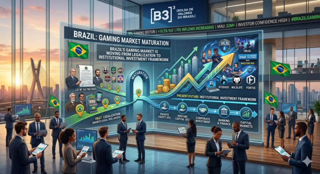O mercado de jogos no Brasil está passando da legalização para um modelo de investimento institucional